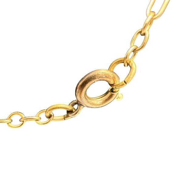 Vintage 12K Gold-Filled Necklace With Heart Charms & Glass Beads 16" - Picture 8 of 9